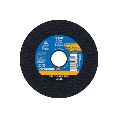 Pferd 4-1/2" x .045" Cut-Off Wheel, 7/8" A.H. - PSF STEEL - Type 1 25PK 69949